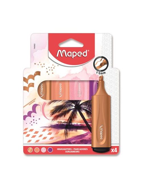 Szövegkiemelő készlet, 1-5 mm, MAPED "Fluo Peps Assorted", 12 különböző szín (IMA740901)