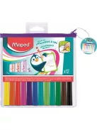 Táblamarker készlet, 1,5 mm, kimosható, fehértáblához, MAPED "Marker'Peps", 12 különböző szín (IMA741817)
