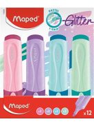 Szövegkiemelő display, 1-5 mm, MAPED "Glitter Fluo Peps", vegyes pasztell színek (IMA742038)