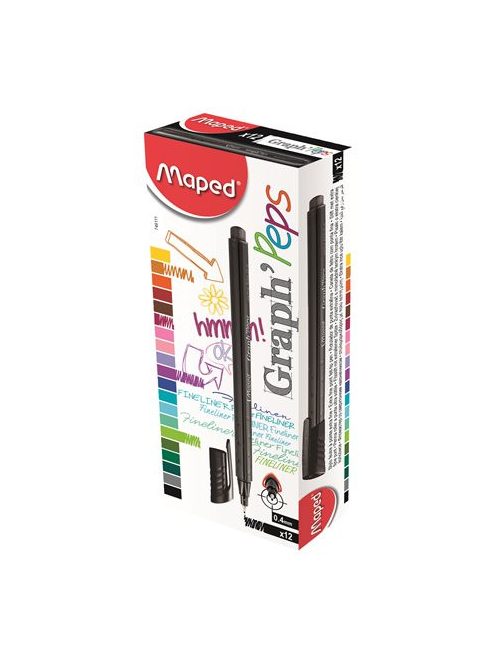 Tűfilc, 0,4 mm, MAPED "Graph'Peps", fekete (IMA749111)