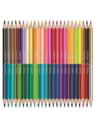 Színes ceruza készlet, háromszögletű, kétvégű, MAPED "Color'Peps Duo", 48 különböző szín (IMA829602)