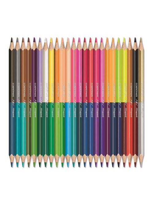 Színes ceruza készlet, háromszögletű, kétvégű, MAPED "Color'Peps Duo", 48 különböző szín (IMA829602)