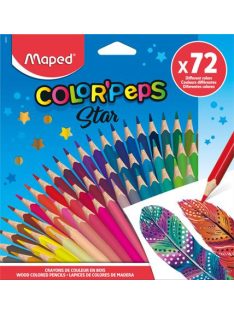   Színes ceruza készlet, háromszögletű, MAPED "Color'Peps Star", 72 különböző szín (IMA832072)