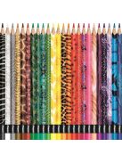 Színes ceruza készlet, háromszögletű, MAPED "Color'Peps Animal", 24 különböző szín (IMA832224)