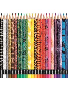   Színes ceruza készlet, háromszögletű, MAPED "Color'Peps Animal", 24 különböző szín (IMA832224)