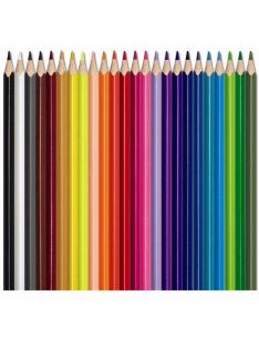  Akvarell ceruza készlet, háromszögletű, ecsettel, MAPED "Color'Peps", 24 különböző szín (IMA836013)