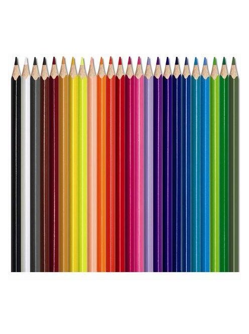 Akvarell ceruza készlet, háromszögletű, ecsettel, MAPED "Color'Peps", 24 különböző szín (IMA836013)