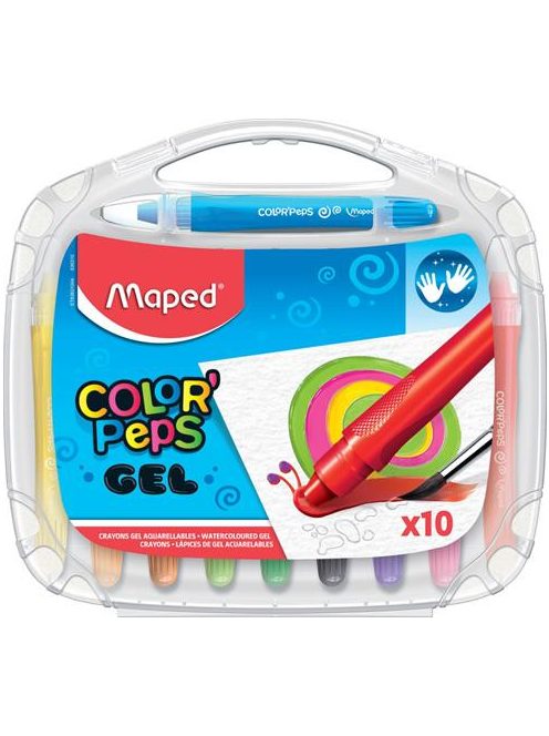 Zsírkréta, kitekerhető, MAPED "Color'Peps GEL", 10 különböző szín (IMA836310)