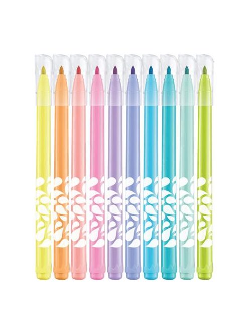 Filctoll készlet, 2,8 mm, kimosható, MAPED  "Color'Peps Pastel", 10 különböző pasztell szín (IMA845469)