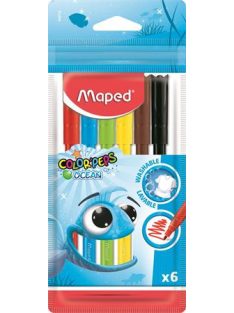  Filctoll készlet, 2 mm, kimosható, MAPED "Color'Peps Ocean", 6 különböző szín (IMA845723)