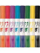 Filctoll készlet, 7,5 mm, kétvégű, MAPED "Color'Peps Duo Stamp" 8 különböző szín és minta (IMA846808)