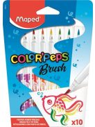 Filctoll készlet, kimosható, ecsetjellegű, MAPED "Color ’Peps Brush", 10 különböző szín (IMA848010)