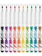 Filctoll készlet, kimosható, ecsetjellegű, MAPED "Color ’Peps Brush", 10 különböző szín (IMA848010)