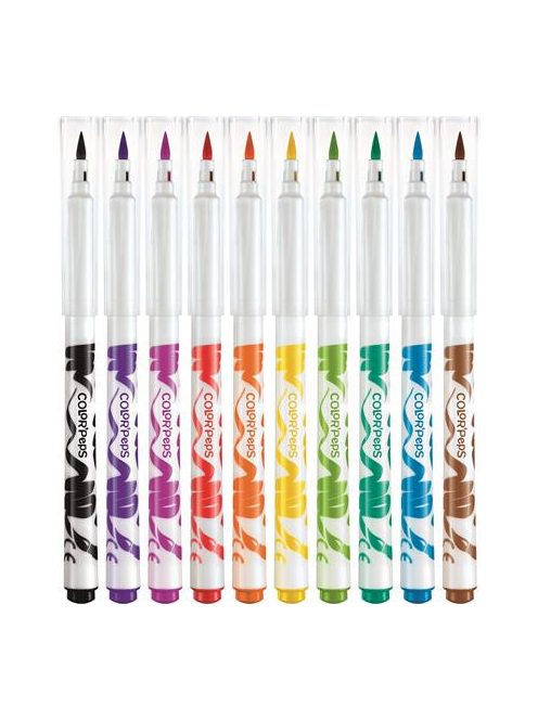 Filctoll készlet, kimosható, ecsetjellegű, MAPED "Color ’Peps Brush", 10 különböző szín (IMA848010)