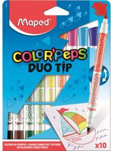   Filctoll készlet, MAPED "Color'Peps Duo Tip", 10 különböző szín (IMA849010)