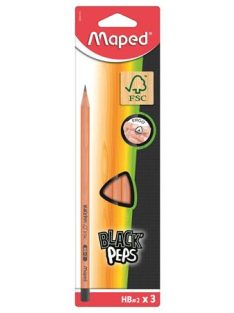   Grafitceruza, HB, FSC 100%, háromszögletű, MAPED "Black'Peps" (IMA850011)
