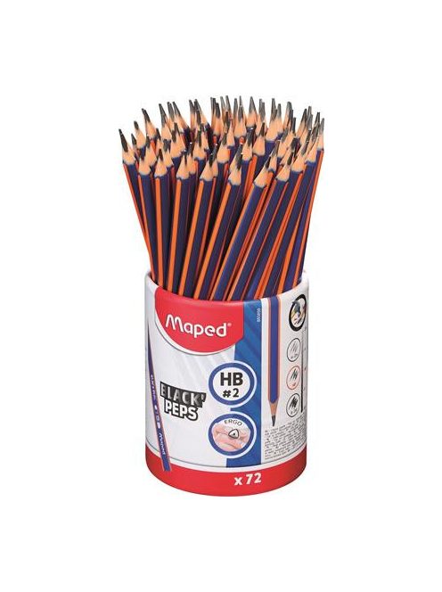 Grafitceruza, ceruzatartó, HB, háromszögletű, MAPED "Black'Peps Navy" (IMA850859)