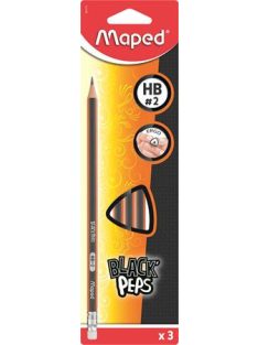   Grafitceruza radírral, HB, FSC 100%, háromszögletű, MAPED "Black'Peps" (IMA851711)