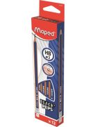 Grafitceruza radírral, HB, háromszögletű, MAPED "Black'Peps Navy" (IMA851821)