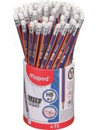 Grafitceruza radírral ceruzatartó, HB, háromszögletű, MAPED "Black'Peps Navy" (IMA851859)