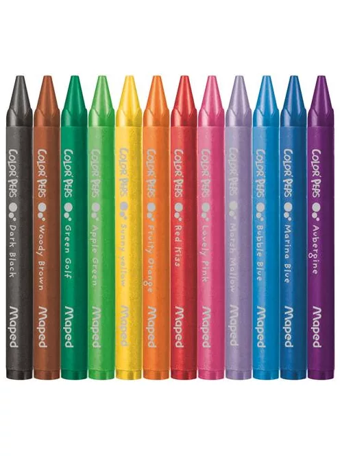 Zsírkréta, MAPED "Color'Peps Wax", 12 különböző szín (IMA861011)