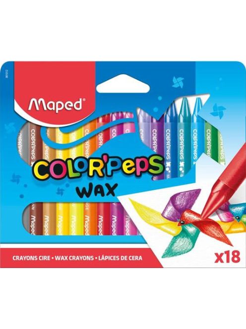 Zsírkréta, MAPED "Color'Peps Wax", 18 különböző szín (IMA861012)