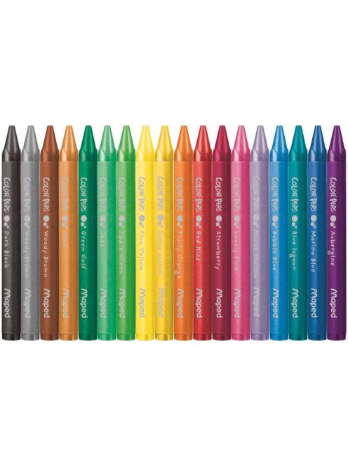 Zsírkréta, MAPED "Color'Peps Wax", 18 különböző szín (IMA861012)