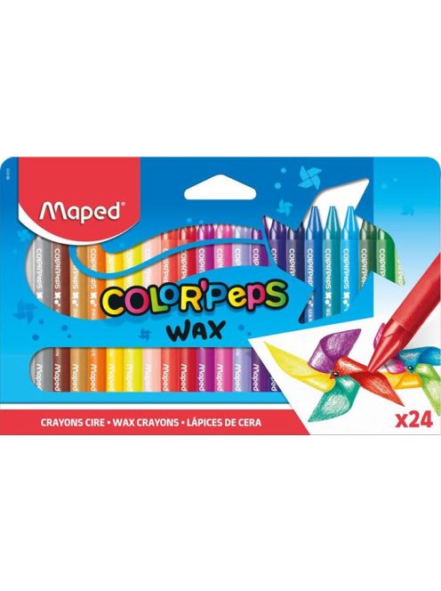 Zsírkréta, MAPED "Color'Peps Wax", 24 különböző szín (IMA861013)