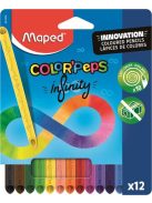 Színes ceruza készlet, háromszögletű, MAPED "Color'Peps INFINITY", 12 különböző szín (IMA861600)