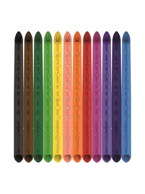 Színes ceruza készlet, háromszögletű, MAPED "Color'Peps INFINITY", 12 különböző szín (IMA861600)