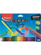 Színes ceruza készlet, háromszögletű, MAPED "Color'Peps INFINITY", 24 különböző szín (IMA861601)