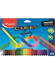   Színes ceruza készlet, háromszögletű, MAPED "Color'Peps INFINITY", 24 különböző szín (IMA861601)