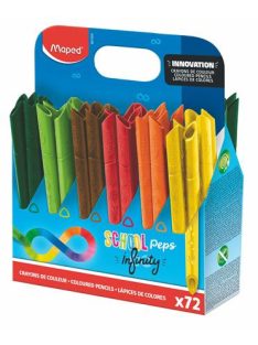   Színes ceruza készlet, ceruzatartó, háromszögletű, MAPED "Color'Peps INFINITY", 72 darabos készlet (IMA861605)