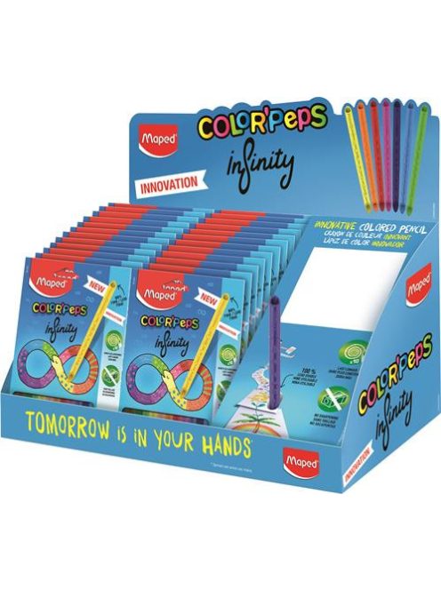 Színes ceruza készlet, ceruzatartó, háromszögletű, MAPED "Color'Peps INFINITY", 72 különböző szín (IMA861605)