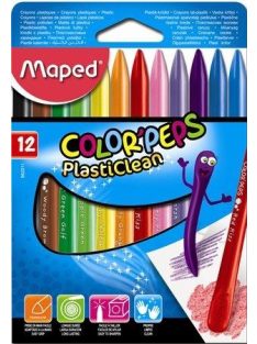   Zsírkréta, MAPED "Color'Peps" PlastiClean, 12 különböző szín (IMA862011)