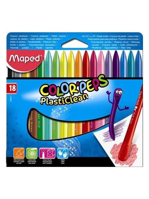 Zsírkréta, MAPED "Color'Peps", 18 különböző szín (IMA862012) (IMA862012)