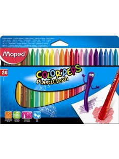   Zsírkréta, MAPED "Color'Peps" PlastiClean, 24 különböző szín (IMA862013)