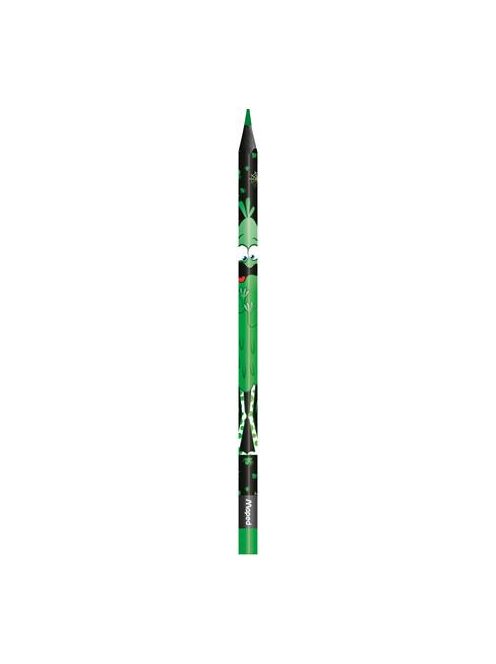 Színes ceruza készlet, háromszögletű, MAPED "Color'Peps Monster", 12 különböző szín (IMA862612)