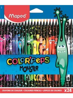   Színes ceruza készlet, háromszögletű, MAPED "Color'Peps Monster" 24 különböző szín (IMA862624)