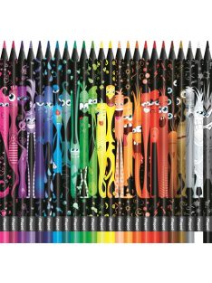   Színes ceruza készlet, háromszögletű, MAPED "Color'Peps Monster" 24 különböző szín (IMA862624)