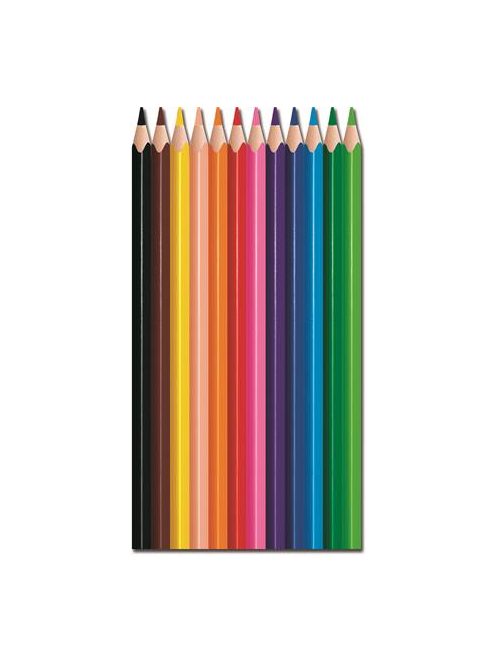 Színes ceruza készlet, háromszögletű, MAPED "Color'Peps Strong", 12 különböző szín (IMA862712)