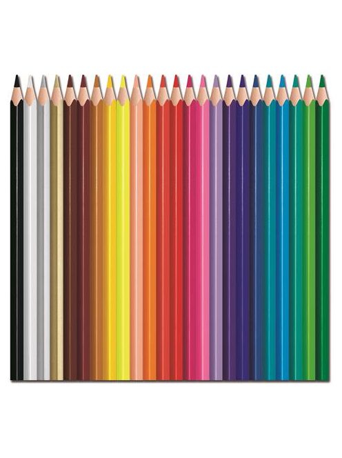 Színes ceruza készlet, háromszögletű, MAPED "Color'Peps Strong", 24 különböző szín (IMA862724)