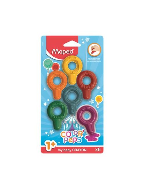 Zsírkréta, MAPED "Color'Peps Baby", 6 különböző szín (IMA863806)