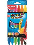 Olajpasztell kréta, MAPED "Color'Peps", 12 különböző szín (IMA864010)
