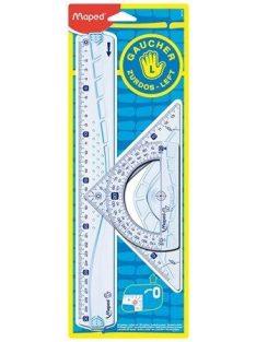   Vonalzókészlet, műanyag, 3 darabos, balkezes, MAPED (IMA897118) (IMA897118)
