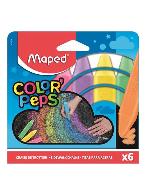 Aszfaltkréta, MAPED "Color'Peps", 6 különböző szín (IMA936010)