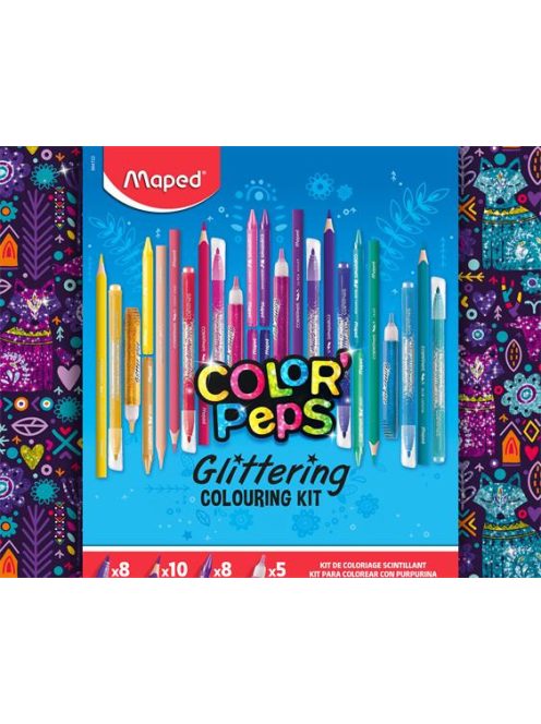 Csillámos színező készlet, MAPED "Color'Peps", 31 darabos (IMA984722)