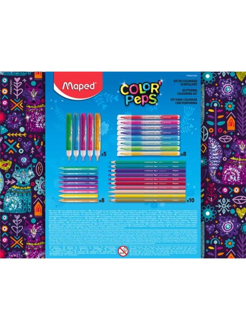 Csillámos színező készlet, MAPED "Color'Peps", 31 darabos (IMA984722)