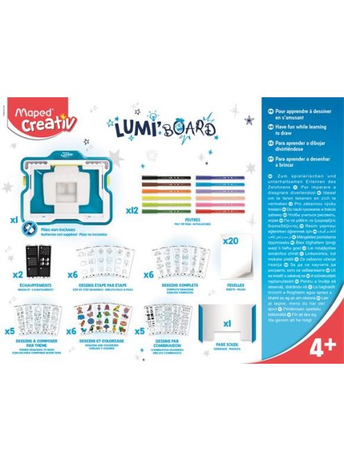 Kreatív készségfejlesztő rajzkészlet, MAPED CREATIV "Lumi Board" (IMAC907021)