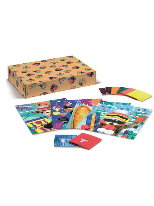 Mozaikos képkészítő készlet, MAPED CREATIV, "Adveture Animals", kalandos állatok (IMAC907051)